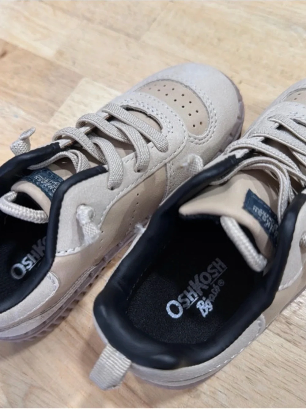 OshKosh B'gosh Kids Light Beige Slip On Sneakers